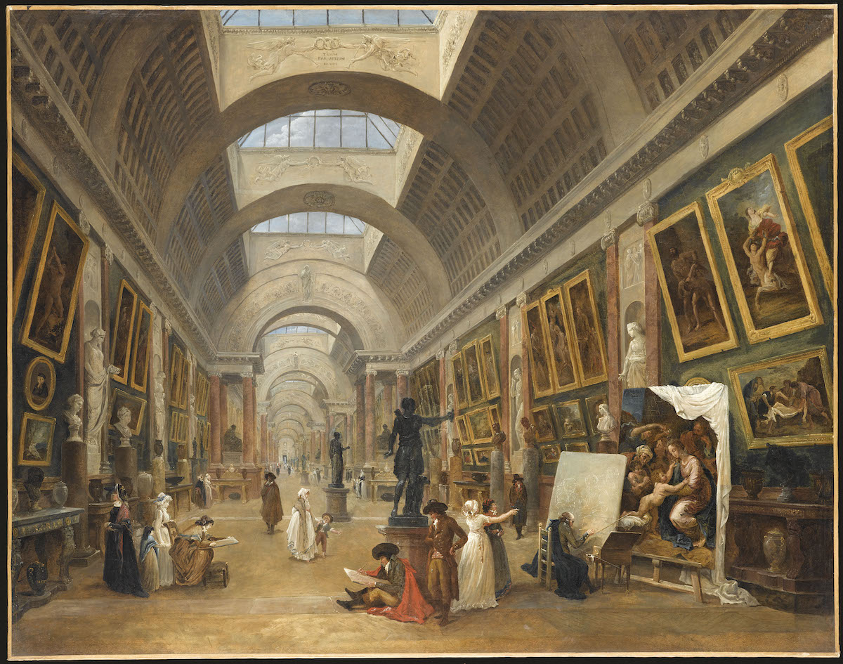 Hubert Robert, Louvre Büyük Salonunun Dizilim Planı (1796-Tuval Üzerine Yağlı Boya)